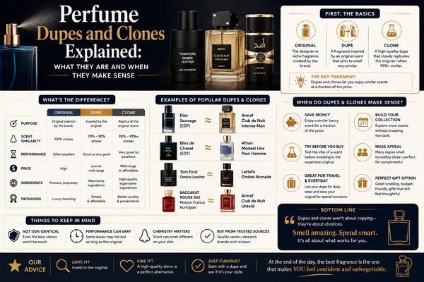 Perfume Dupes and Clones Explained: What They Are and When They Make Sense