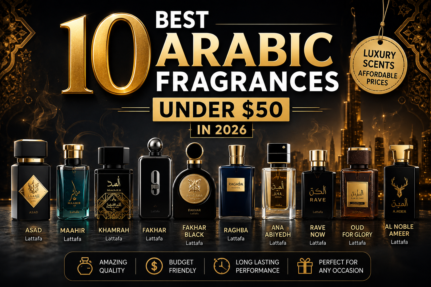 10 Best Arabic Fragrances Under $50 in 2026