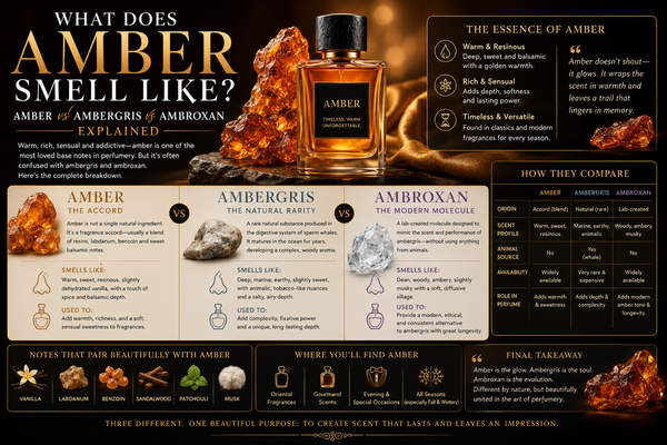 What Does Amber Smell Like? Amber vs Ambergris vs Ambroxan Explained