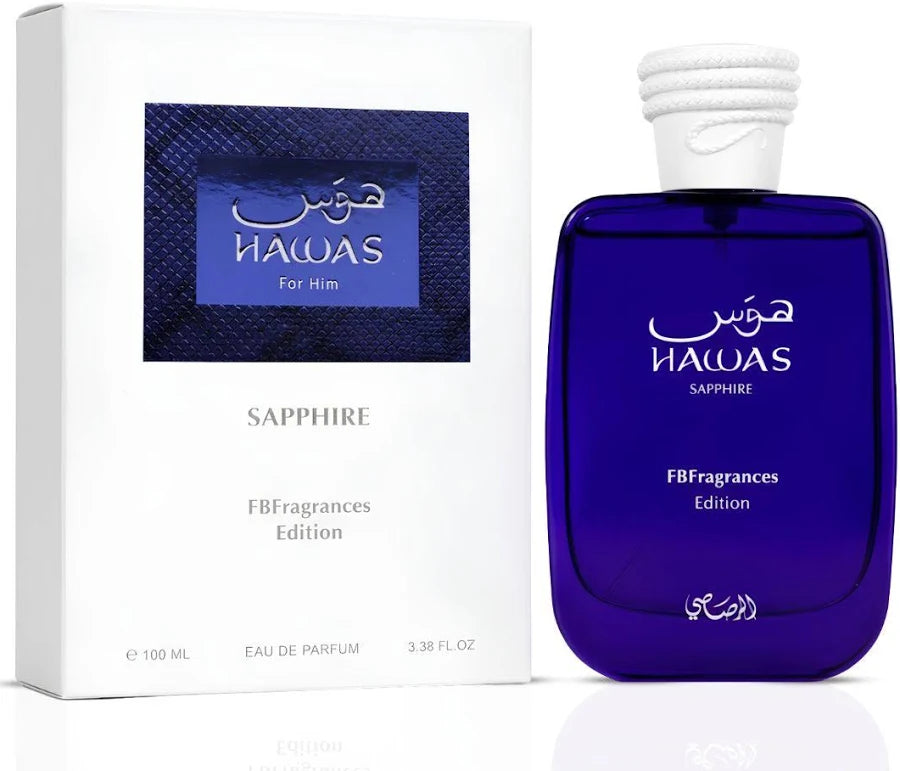 Hawas Sapphire X FBFragrances Edition Eau de Parfum Spray 100ml (3.4 oz) by Rasasi